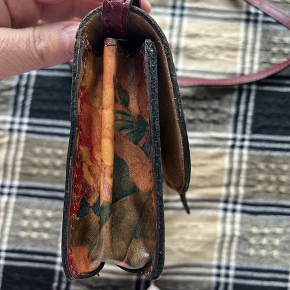 Patricia Nash Torri Small Floral Leather Crossbody Bag Clutch 7.5" x 5" x 2" - Picture 11 of 14